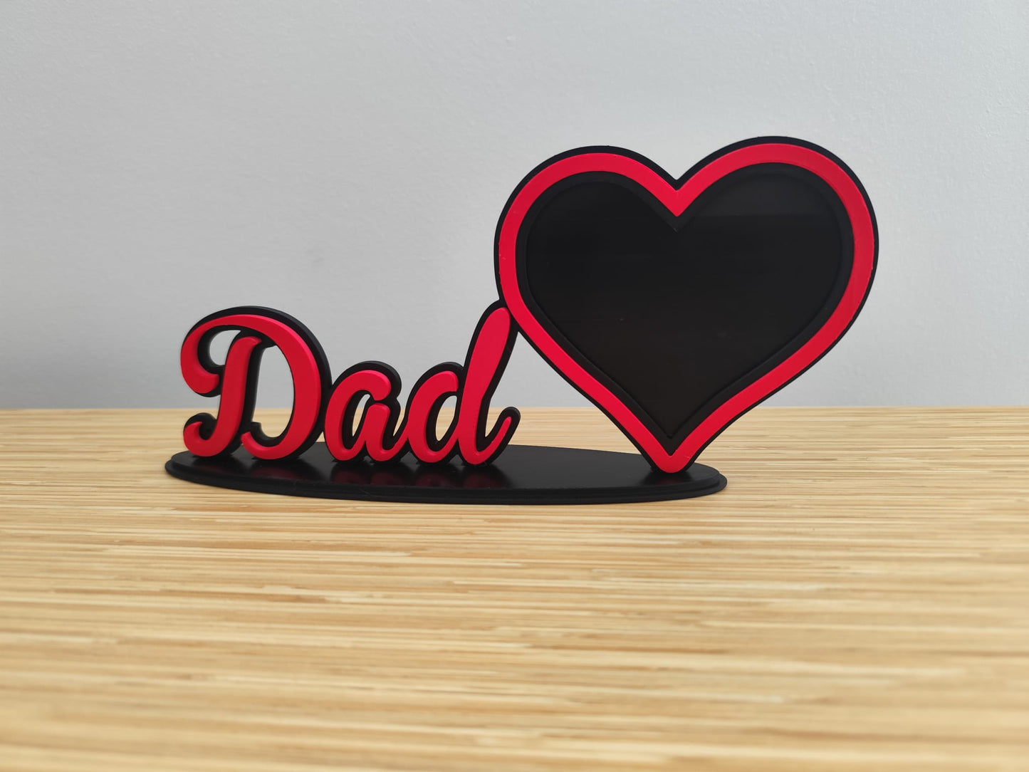 ❤️ Moldura Personalizada “Dad” com Foto – Presente Dia do Pai | Decoração 3D
