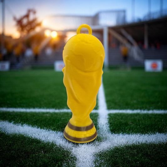 Chaveiro Taça da Copa do Mundo 5 cm Dourado | Acessório Futebol Colecionável
